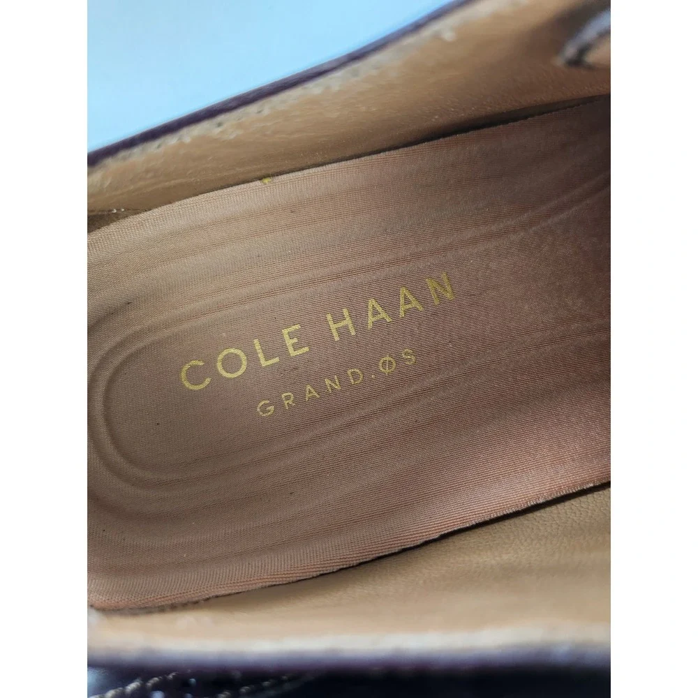 Cole Haan GRAND OS Brown Leather Oxfords Cap Toe Dress Shoes Lace Up Men's 9.5 M